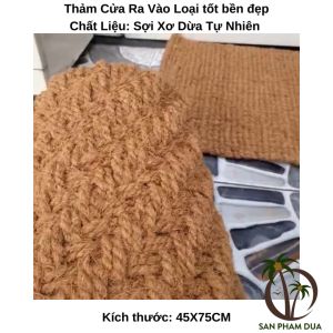Thảm cửa ra vào 100% Sợi Xơ Dừa Tự Nhiên Loại Thảm Sợi Tự Nhiên Thân Thiên Dệt Và Đan Thủ Công