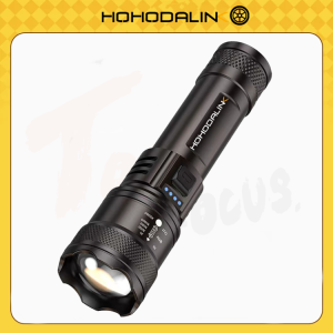HOHODALINK Senter super terang Rechargeable tahan air zoom asli lampu flash taktis patroli luar ruangan yang Rechargeable