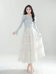 Bộ Váy Hai Mảnh Cổ Chữ V Dài Tay Dệt Kim Mùa Đông Của Cokelove Forest Dành Cho Nữ Bộ Đồ Công Sở Thời Trang Váy Ngắn