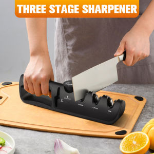 Adjustable Sharpener Kitchen 3/4-Segment K-nife Sharpener Household Multi-Functional Hand-Held 3/4-Purpose Black Sharpening Stone
