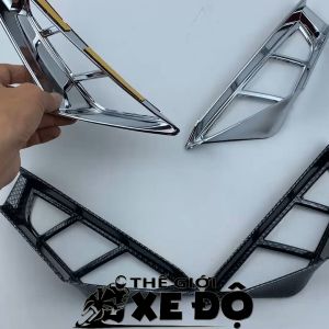 Viền đèn pha Vario 160 cacbon và xi crom - phụ kiện đồ chơi ốp đèn Vario 160 carbon xi inox