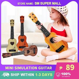【Interesting】4 Strings Simulation Guitar Mini Toy Guitar Musical Instruments for Kids Children Early Education Intellectual Development Toy