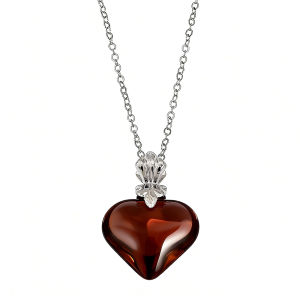 Bandai | Fashion Fate Stay Night Necklace for Women Tohsaka Rin Hearts Pendant Necklaces Woman Trend Neck Silver Color Couples Gifts