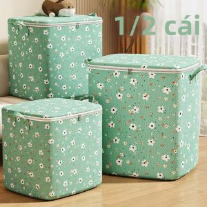 Hộp Đựng Đồ Vải Oxford Dung Tích Lớn 220L Gấp Gọn Được Kiểu Dáng Hiện Đại Hình Chữ Nhật Dùng Làm Tủ Quần Áo Đựng Quần Áo Chăn Mền