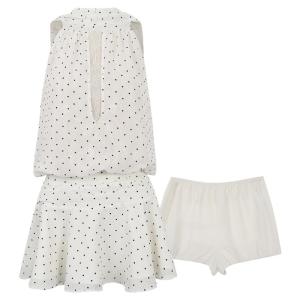 Halter Polka Dot Lace Slimming Mini Dress