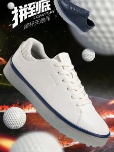 New Golf Sports Casual Board Shoes Genuine Leather Mens Waterproof Non-Slip Fixed Shoe Nails Womens Shoes Fitness Fans