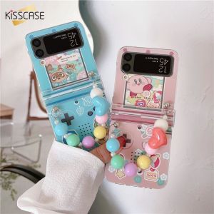 【bracelet】KISSCASE for Samsung Galaxy Z Flip 4 Samsung Z Flip 3 Cute Cartoon Game Console Pattern Couple Phone Case