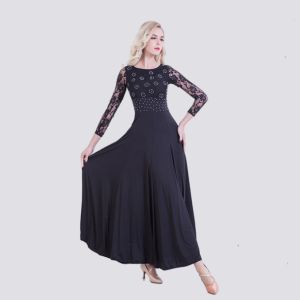 Modern Dance Long Sleeve Ballroom Dance Costume National Standard Dance Dress Waltz Dress Performance Clothing