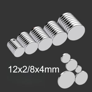 12x2/8x4mm circular mini strong magnet - suitable for whiteboard office industrial Christmas DIY map warehouse fixing