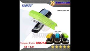 Stapler Baoke ST 1121 Putar 360 / Mesin Staples Tangan 24/6 / Alat Jilid Tengah Pakai isi no 3
