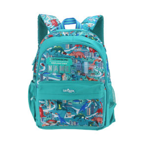 Australia Smiggle Childrens School Bag boys Shoulders Backpack Urban Dinosaurs Cute Supplies 4-7 Years Old 14 Inches