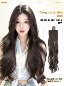 QIAOYIDUO | Mái Tóc Khuôn Dày Gọn Đẹp Tự Nhiên 3 Miếng