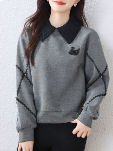 Shandong Jimo High-End Womens Hoodie Autumn Wear 2025 New Style Luxury Sensation Trendy Top Korean Version Long Sleeve Hoodie