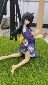 12cm Japanese Kimono Girl PVC Figure Traditional Yukata Style Statue Desktop Ornament Collectible Art Model Home Decor Gift Toy