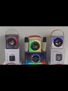Portable Speaker Pengeras suara nirkabel Speaker Bluetooth NirkabelSpeaker Bluetooth dengan Mikrofon Set Subwoofer Stereo 3D Karaoke Pesta Rumah Speaker Karaoke KTV Subwoofer Pemutar MP3 Kualitas Suara HIFI