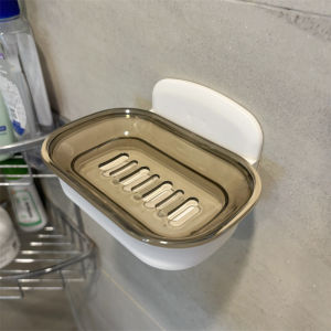 Premium Thickened Wall-Mounted Soap Dish No-Punching Bathroom Storage Rack Soap Holder Household High-End Drainage Soap Box