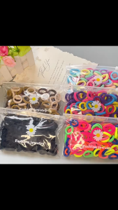 50/100Pcs/set Korean Hair Rope Candy Color Hair Ring Girls Woman Towel Ring Elastic Rubber Bands