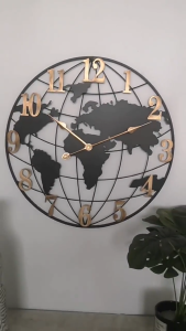 Wall Clock Home Decor Easy to Read Versatile Reliable Round Quiet Movement Analog Clock for Bar Kitchen Hotel Office Bathroom