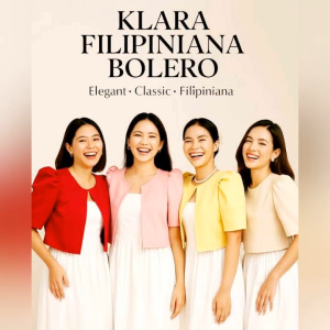 Summer Casual Plain Color 2 Ways to Wear Modern Filipianiana Bolero Top - xs to large - classy and elegant - timeless classic - timeless piece - casual office or party - classic piece - super kapal ng tela - hindi kayo magsisi - our aim is to produ