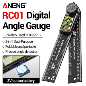 ANENG | ANENG RC01 Digital Gauge Angle Measurement Tool Goniometer Electronic Protractor Multi Angle Ruler Woodworking Angle Finder