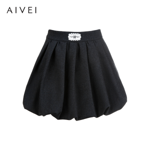 AIVEI | Autumn Youthful Fresh Sweet High Waist Flower Bud Mini Skirt