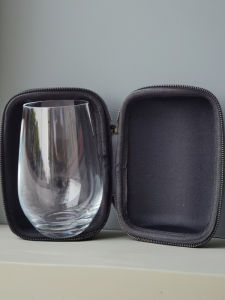 Portable Travel Set ROUPA Luxury Leather Box Outdoor Whiskey Cup Red Wine Glass Alcohol Cup Water Cup 360ml Nordic Style Crystal Glass