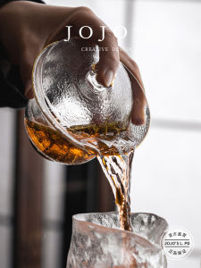 Cốc Trà Pha Lê Dày Trang Trí Kim Cương Vàng JOJOS L. PD Program Crystal Glass Hammer Pattern Tea Cup Phụ Kiện Phòng Ăn