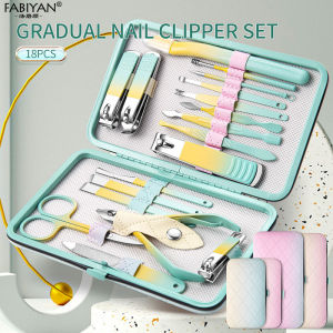 Nail Clippers Set Stainless Steel Nail Cutter Fingernail Clipper Trimmer Eyebrow Scissor Tweezers Ear Spoon Facial Care Manicure Tool Beauty Tool Kit