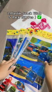 BUNDLE 50 SET Plastik Dove Ulang Tahun + OPP Ultah Bingkisan Snack + Mika Bento / Thinwall Sekat 4