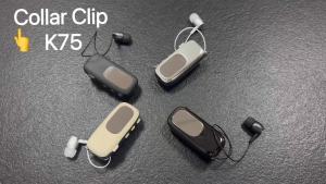VAORLO | Tai Nghe Bluetooth 5.4 Không Dây K75 Lavalier Business Với Màn Hình LED Thời Gian Đàm Thoại 20 Giờ Phát Giọng Nói Dành Cho Công Việc Và Lái Xe