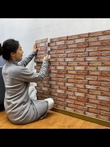 30*30cm 1PC 3D Giấy dán tường tường gạch tự dính miếng dán tường không thấm nước cho phòng tắm phòng khách nhà bếp hình nền