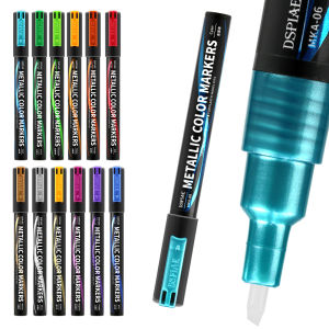 DSPIAE MKA Super Metallic Marker Brush Pen Environment-friendly Water-based Soft Head Sliver Gold Pink Red Blue Green Orange