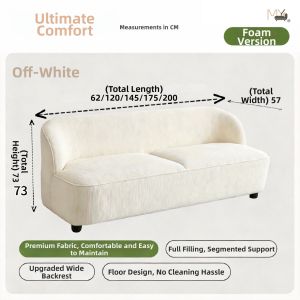 Minimalist Nordic Small Space Double Sofa