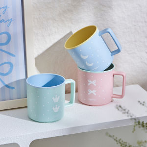 Creative Couple Toothbrush Cup Simple Design Childrens Toothpaste Cylinder Cup Home Use Bathroom Accessories Macaron Color