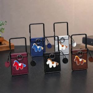 szhaiyu | Embroidered Pony Leather with Ring Phone Case for Samsung Galaxy Z Flip 8 7 6 5 4 3 5G ZFlip7 FE ZFlip8 Hinge Protective Cover