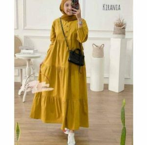 KIRANIA MIDI DRESS - GAMIS POLOS KIRANIA - MIDI POLOS KIRANIA - GAMIS SUSUN - GAMIS POLOS BUSUI FRENDLY