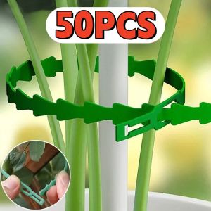 30/50Pcs Reusable Garden Nylon Cable Tie Plant Support Bush Fastener Tree Lock Adjustable Plastic Gardening Cable Ties