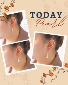 PEARL BIJOU ต่างหูไข่มุกน้ำจืดแบบคล้องเกี่ยว