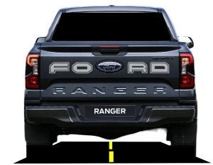 รุ่นใหม่ สติกเกอร์ติดฝาท้าย ford ranger next-gen  ตัวหนั่งสือเส้นคู่ดูทันสมัย