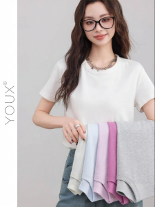 YOUXIANG | Áo Thun Tay Ngắn Cotton Chất Lượng Cao