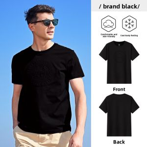 Jeep | Jeep Outdoor Mens Casual Short Sleeve Round Neck T-Shirt Skin-friendly Breathable Elastic Pure Color Sweat Absorbent Ultra-light