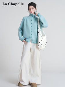 La Chapelle | Áo Cardigan Len Dệt Mềm Mại Cổ Cao Rộng Rãi Ấm Áp Dành Cho Nữ