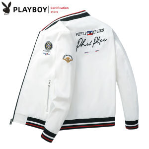 Playboy Embroidered Baseball Uniforms Mens Jackets Flight Jackets Casual Fashion Bomber Jackets