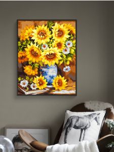 Modern Simple Style Acrylic Digital Painting Kit Adult Handmade Coloring Home Decorative Canvas Artwork Living Room Decoration