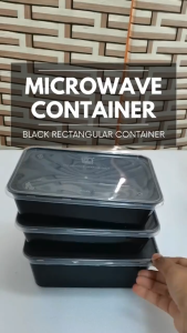 Felton / Million Buff Black Rectangular Plastic Container With Lid / R-650 / R-750 / R-1000 / BFR-750 / BFR-1000