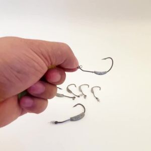 5PCS Barbed Jig Crank Head Hook 2g 2.5g 3g 5.25g 7g With Spring Lock Pin Soft Lure Worm Fishhook Texas Rigs Fishing Tackle