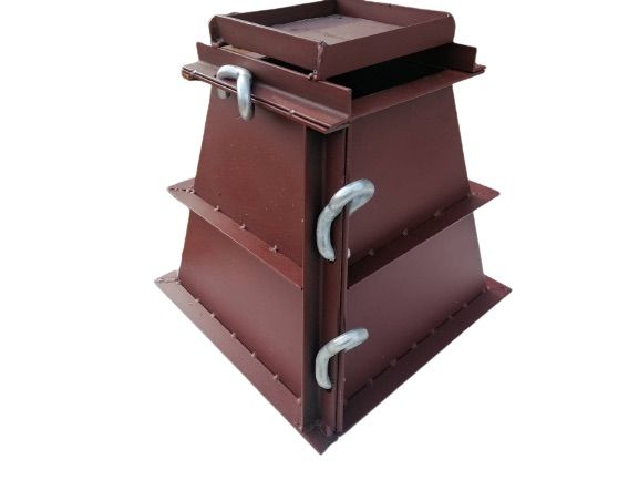 แบบพิมพ์ตอม่อเสาไฟโซลาร์เซลล์ แบบเหล็กหล่อปูน พ่นสีกันสนิม