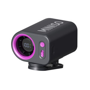 Miniso | MINISO 20000RPM Waist Clip Fan 3000mAh USB-C Fast Charge Brushless Motor 100Speed 360° Rotate Smart Display Portable Cooling Fan