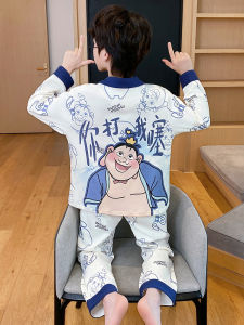 Childrens Pure Cotton Long Sleeve Sleepwear Autumn Style Home Clothes for Boys Teenagers Dancebees Brand Cartoon Cute Style
