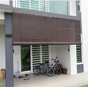 (4 feet width) Bidai Kayu Outdoor Blind Wooden Blinds Woodblind Meranti Wood Curtain Be...